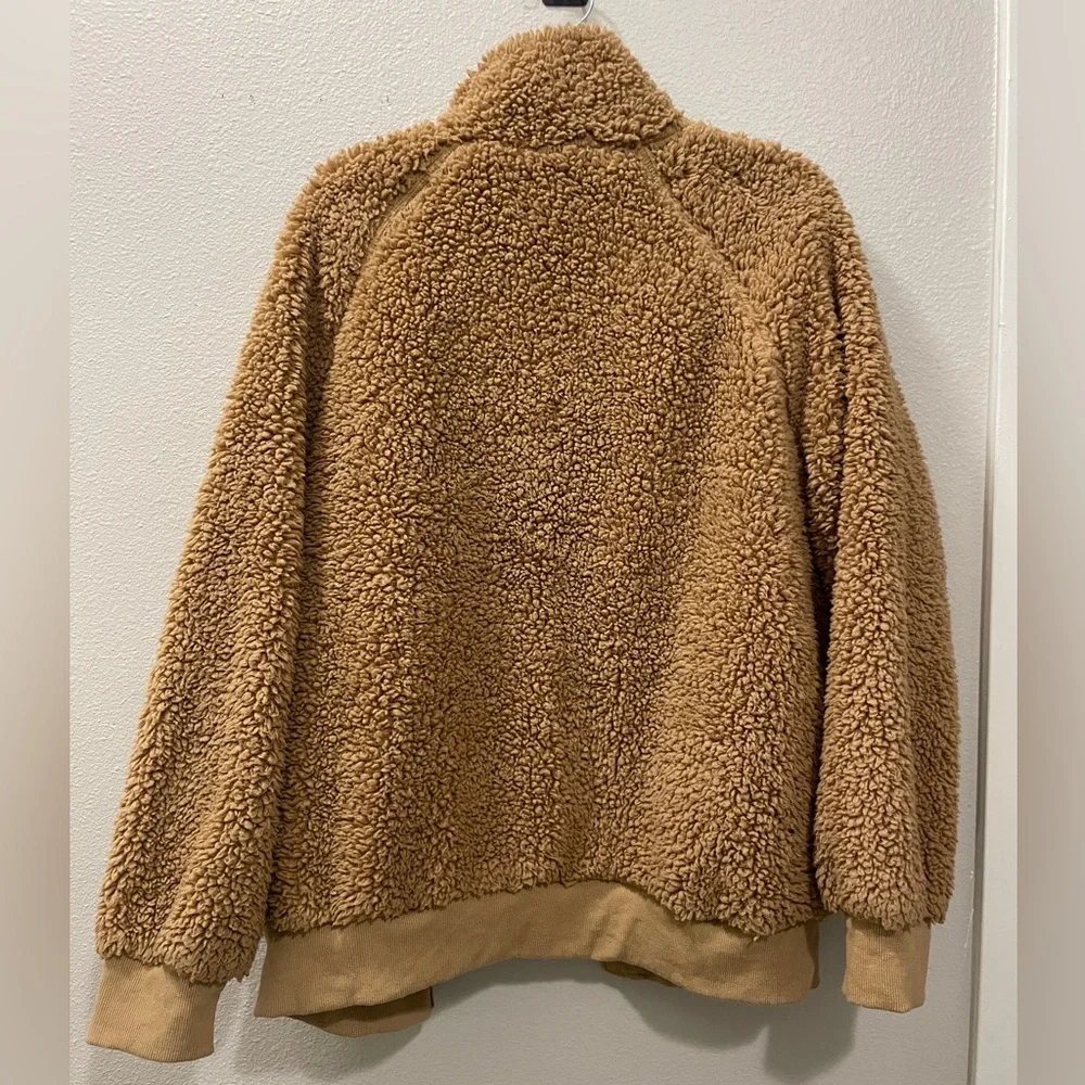 Merokeety Women’s Retro Deep Pile Teddy Bear Sherpa Fleece Jacket - Picture 5 of 6